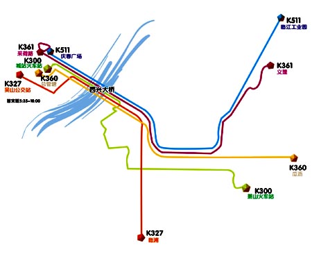 萧山公交一体化K300路体验报告:线路设得和谐